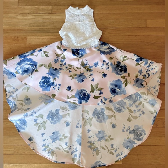 Girls Speechless Sleeveless Fit & Flare Dress with high-low structure. - Picture 1 of 8